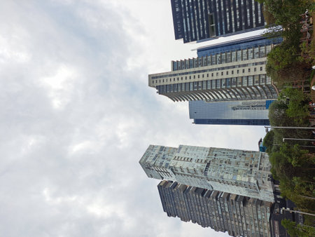 Mexico City, Mexico - May 14 2023: La Mexicana park is located in the Cuajimalpa mayor's office of the country's capital, in the vicinity of the Santa Fe Centerのeditorial素材