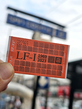 Mexico City, Mexico - Jan 31 2024: Last edition of the ticket for the subway collective...