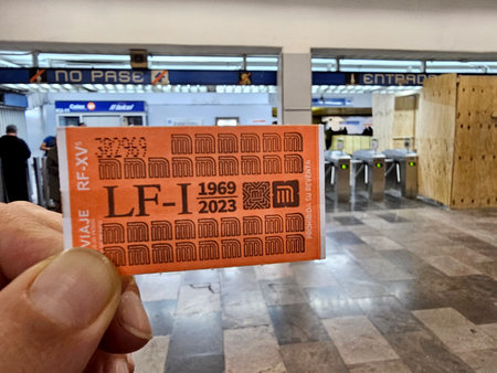 Mexico City, Mexico - Jan 31 2024: Last edition of the ticket for the subway collective...