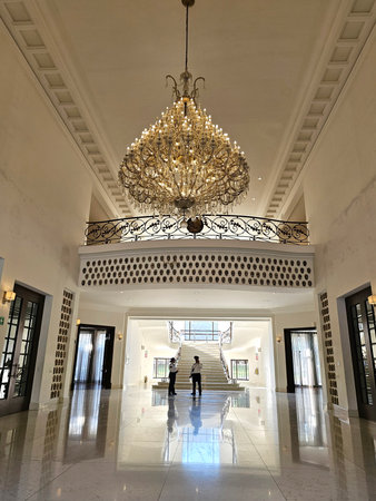 Mexico City, Mexico - Feb 7 2024: Interior of the Los Pinos Cultural Complex, the residence of the President, is a space open to the public within the Chapultepec Forestのeditorial素材