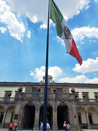 Mexico City, Mexico - Aug 9 2023: The National Museum of History is the site that keeps the memory of the history of Mexico, it is located in the Chapultepec Castleのeditorial素材