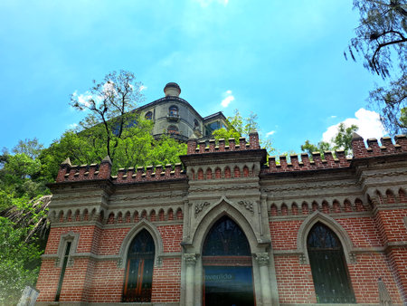 Mexico City, Mexico - Aug 9 2023: The National Museum of History is the site that keeps the memory of the history of Mexico, it is located in the Chapultepec Castleのeditorial素材
