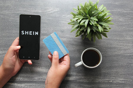 Mexico City, Mexico - Nov 9 2022: Shein one of the largest fashion companies in the world of the textile industry and more among the preference of consumers for its low pricesのeditorial素材