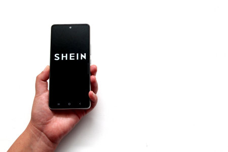 Mexico City, Mexico - Nov 9 2022: Shein one of the largest fashion companies in the world of the textile industry and more among the preference of consumers for its low pricesのeditorial素材