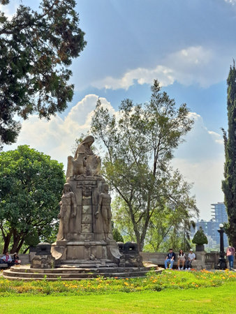 Mexico City, Mexico - Aug 9 2023: The National Museum of History is the site that keeps the memory...