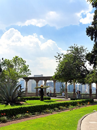 Mexico City, Mexico - Aug 9 2023: The National Museum of History is the site that keeps the memory of the history of Mexico, it is located in the Chapultepec Castleのeditorial素材