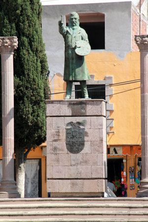 Temascalcingo State of Mexico, Mexico - Oct 12 2014: Of Nahuatl origin means place of the small temazcal, place where the painter Jos Mara Velasco was bornのeditorial素材