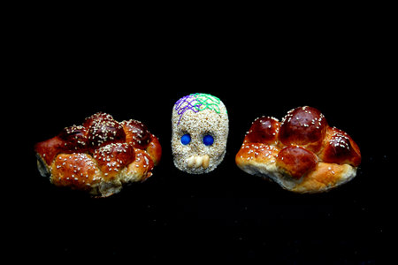 Amaranth skull to decorate the offerings for the Day of the Faithful Dead and all the saints with...