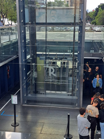 Mexico City, Mexico - Aug 23 2023: Monument and Museum of the Revolution, architectural work and mausoleum dedicated to the Mexican Revolution, one of the symbols and icons of CDMXのeditorial素材