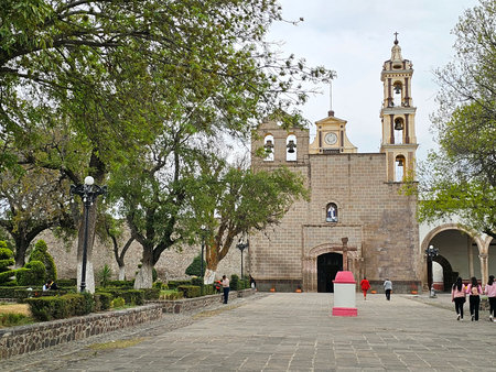 Otumba, Edomex, Mexico - Feb 14 2024: Otumba, magical town in the state of Mexico, important for donkeys, obsidian and pulqueのeditorial素材