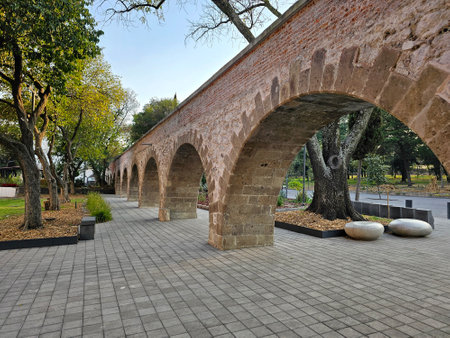 Mexico City, Mexico - Feb 7 2024: The Los Pinos Cultural Complex, formerly Official Residence of the President of Mexico now open to the public inside Chapultepec Forestのeditorial素材
