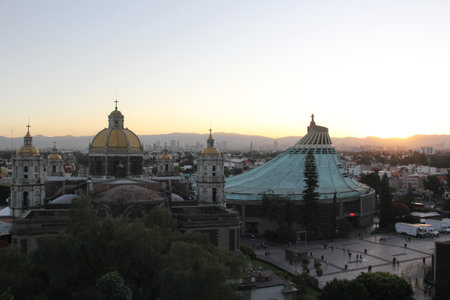 Mexico City, Mexico - Nov 26 2024: The Basilica of Santa MarÃ­a de Guadalupe is a sanctuary of the Catholic Church, dedicated to the Virgin of Guadalupe, located on the Tepeyac hillのeditorial素材