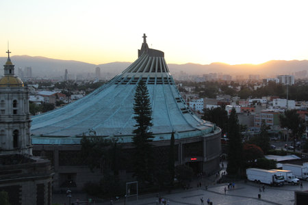Mexico City, Mexico - Nov 26 2024: The Basilica of Santa MarÃ­a de Guadalupe is a sanctuary of the Catholic Church, dedicated to the Virgin of Guadalupe, located on the Tepeyac hillのeditorial素材