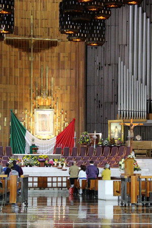 Mexico City, Mexico - Nov 26 2024: Interior of the Basilica of Santa Maria de Guadalupe is a Catholic Church, dedicated to the Virgin of Guadalupe, located on the Tepeyac hillのeditorial素材