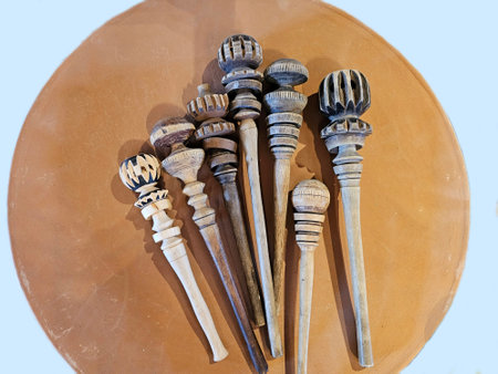 The molinillo, whisk or frother is a traditional utensil of Mexican cuisine made of turned wood and...