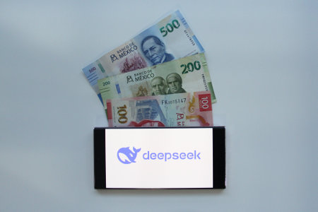 Mexico City, Mexico - Feb 21 2025: DeepSeek mobile application is a Chinese open source High-Flyer...