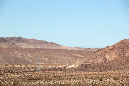 Mountainous landscapes of the Rumorosa, highway from Mexicali to Tecate in Baja California, Mexico, its name is due to the sound the wind makes through the rock formationsの写真素材