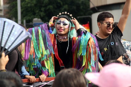 Mexico City, Mexico - Jun 29, 2024: Pride Parade is a festive demonstration of members of the LGBTI...