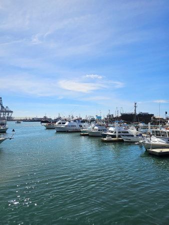 Ensenada, Baja California, Mexico - Mar 16, 2025: The Ventana al Mar boardwalk, a public space...
