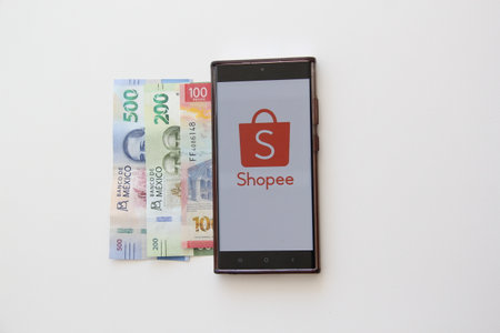 Mexico City, Mexico - Feb 22, 2025: Shopee is an e-commerce platform, an online store where you can...