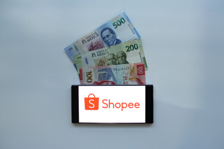 Mexico City, Mexico - Feb 22, 2025: Shopee is an e-commerce platform, an online store where you can...