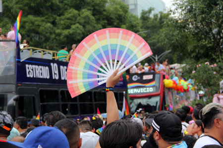 Mexico City, Mexico - Jun 29, 2024: The Gay Pride March is a demonstration that commemorates sexual...
