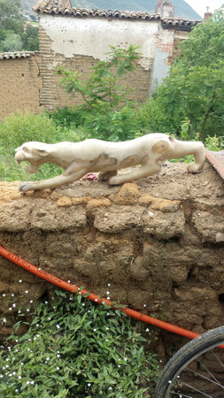 San Martin Tilcajete, Oaxaca, Mexico - Aug 30, 2015: Artisan workshop on the manufacturing, carving, and painting process of traditional alebrijes from Oaxaca, Mexicoのeditorial素材