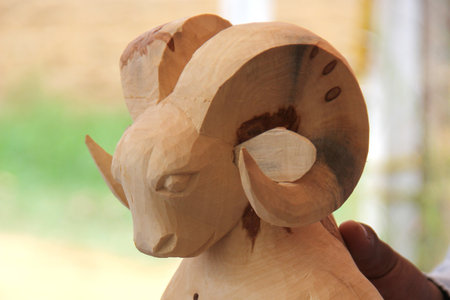 San Martin Tilcajete, Oaxaca, Mexico - Aug 30, 2015: Artisan workshop on the manufacturing, carving, and painting process of traditional alebrijes from Oaxaca, Mexicoのeditorial素材