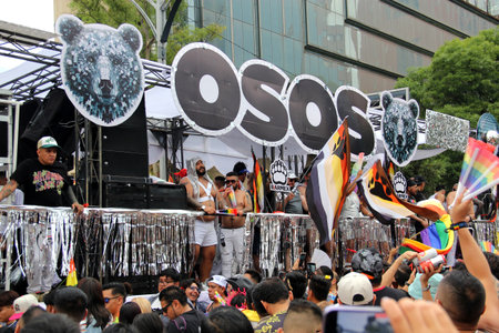 Mexico City, Mexico - Jun 29, 2024: Pride Parade is a festive demonstration of members of the LGBTI...