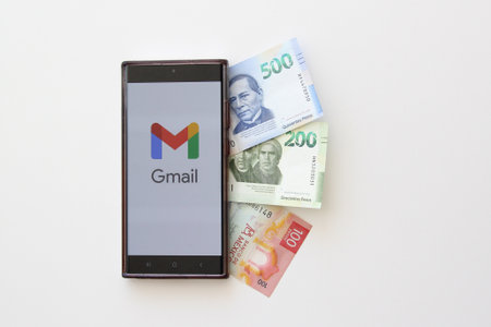 Mexico City, Mexico - Feb 22, 2025: Gmail on the app and web is a free email service offered by...