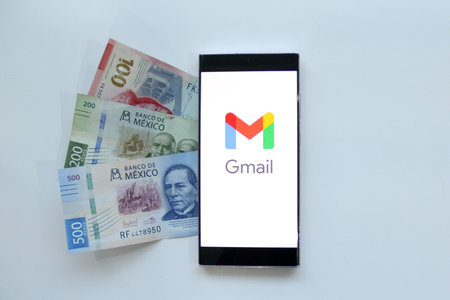 Mexico City, Mexico - Feb 22, 2025: Gmail on the app and web is a free email service offered by...