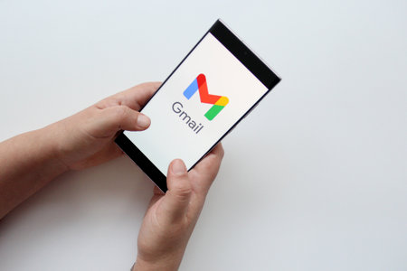 Mexico City, Mexico - Feb 22, 2025: Gmail on the app and web is a free email service offered by Google. It allows you to send, receive, and organize emails, and also offers cloud sのeditorial素材