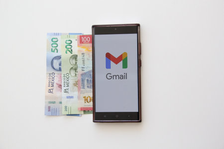 Mexico City, Mexico - Feb 22, 2025: Gmail on the app and web is a free email service offered by...
