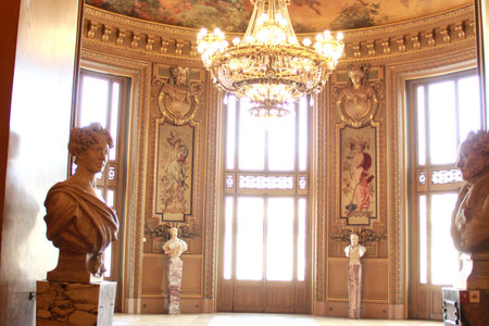 Paris, France - Mar 17 2015: The Palais Garnier, built by Napoleon, a beautiful opera house, the...