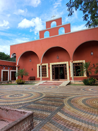 Merida, Yucatan, Mexico - Nov 21, 2022: The Hacienda Santa Cruz boutique hotel in Merida, Yucatan,...