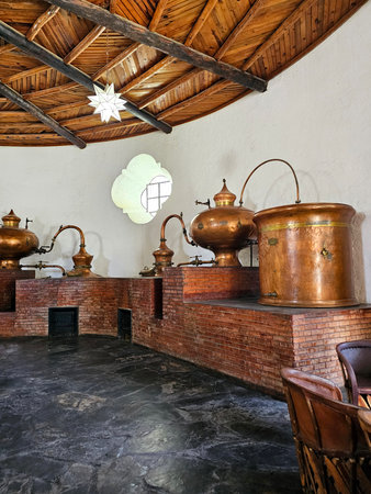 Parras, Coahuila, Mexico - Jul 28, 2025: Hacienda San Lorenzo of the Casa Madero winery in the...