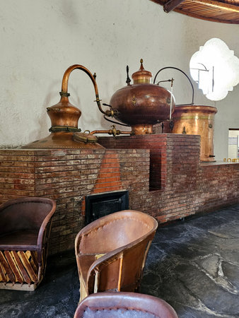 Parras, Coahuila, Mexico - Jul 28, 2025: Hacienda San Lorenzo of the Casa Madero winery in the...
