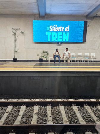Merida, Yucatan, Mexico - Oct 27, 2024: The Merida Teya station of the Mayan Train in Yucatan, which...
