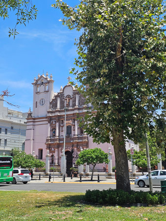 Monterrey, Nuevo Leon, Mexico - Jul 30, 2025: Metropolitan Cathedral of the Immaculate Conception...