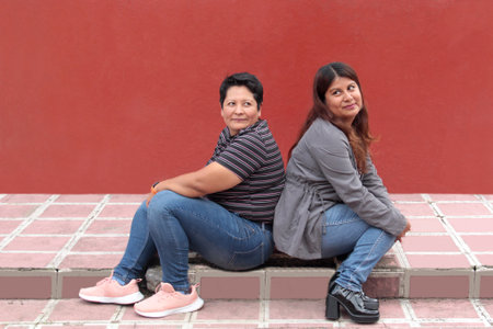 Couple of brunette Latina show their love and celebrate togetherの写真素材