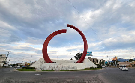 San Jose Iturbide, Guanajuato, Mexico - Nov 30, 2025: Entrance to the city of San Jose Iturbide in the Mexican state of Guanajuato, a magical town with culture and adventureのeditorial素材
