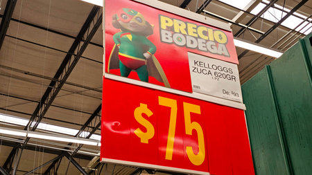 Huauchinango, Puebla, Mexico - Dec 26, 2025: Bodega Aurrera, a Mexican chain of discount stores and...