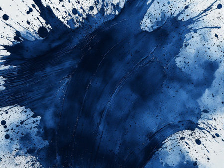 Abstract blue watercolor background. Texture of blue watercolor paint.の素材