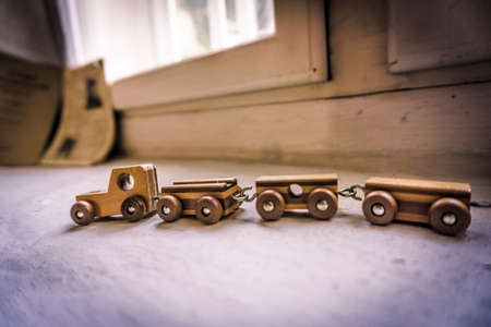 vintage train toyの写真素材