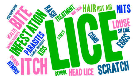Lice word cloud on a white background.のイラスト素材