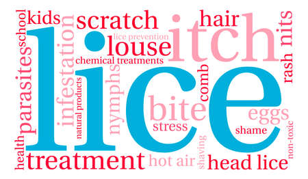 Lice word cloud on a white background.のイラスト素材