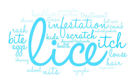 Lice word cloud on a white background.のイラスト素材