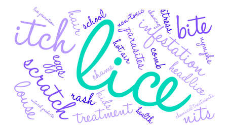 Lice word cloud on a white background.のイラスト素材