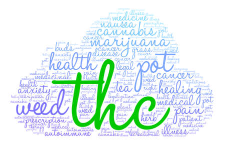 THC word cloud on a white background.の写真素材