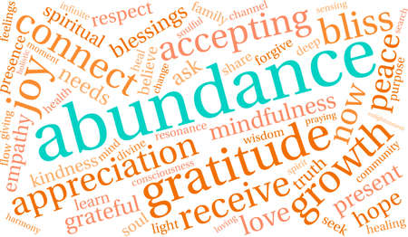 Abundance word cloud on a white background.のイラスト素材